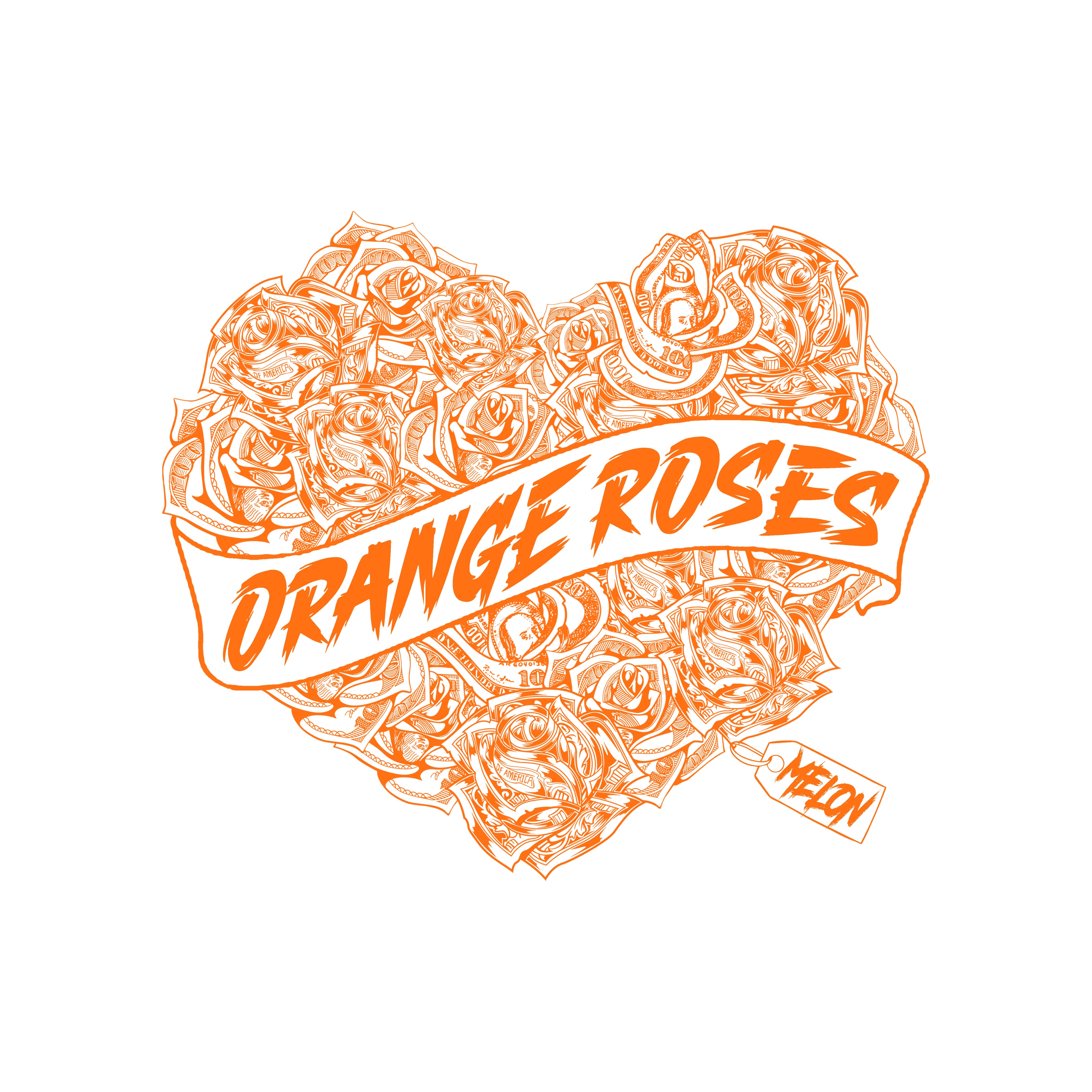 LoveThyMelon X Orange Roses Boxy Tee Collab (Orange)