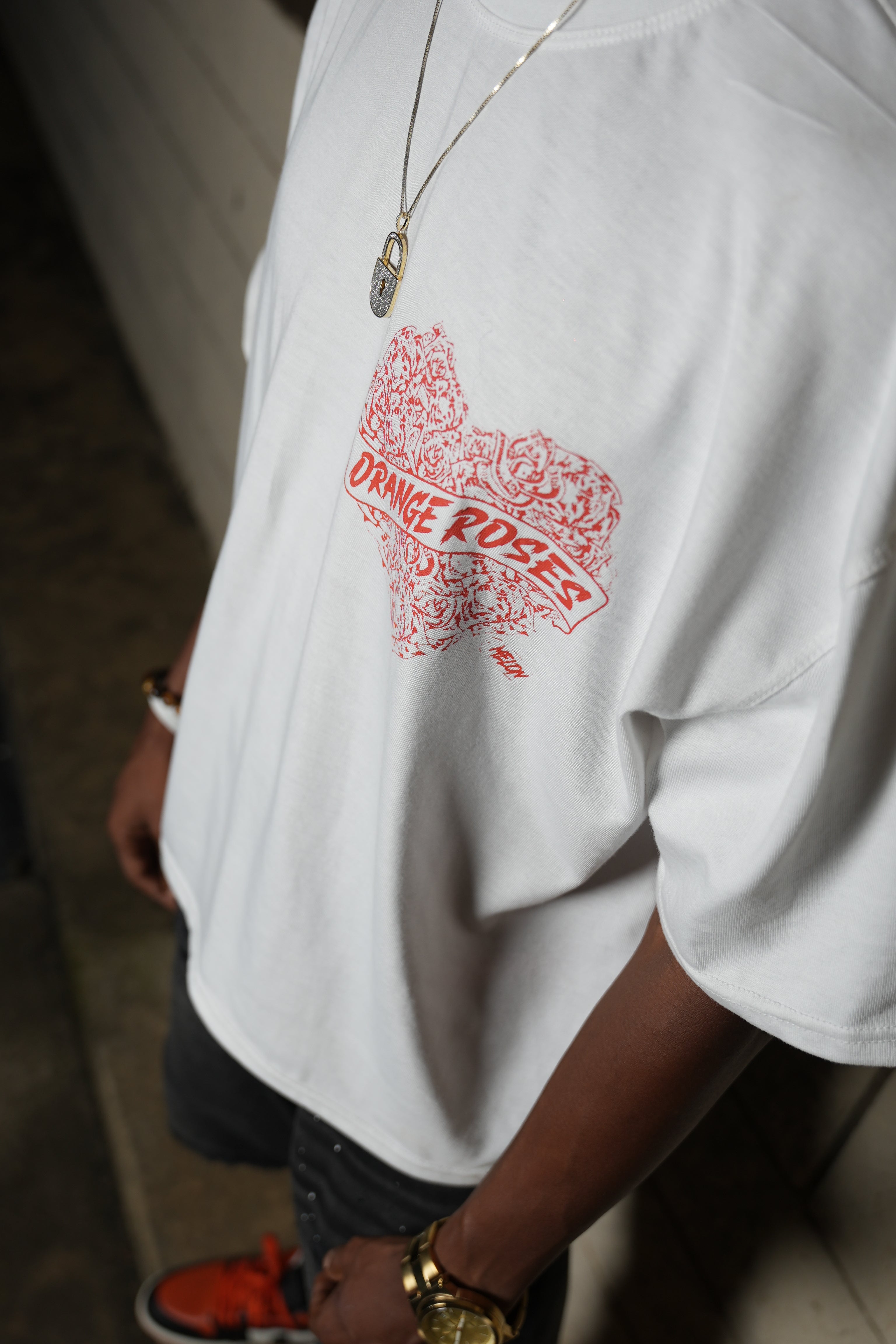 LoveThyMelon X Orange Roses Boxy Tee Collab (Orange)