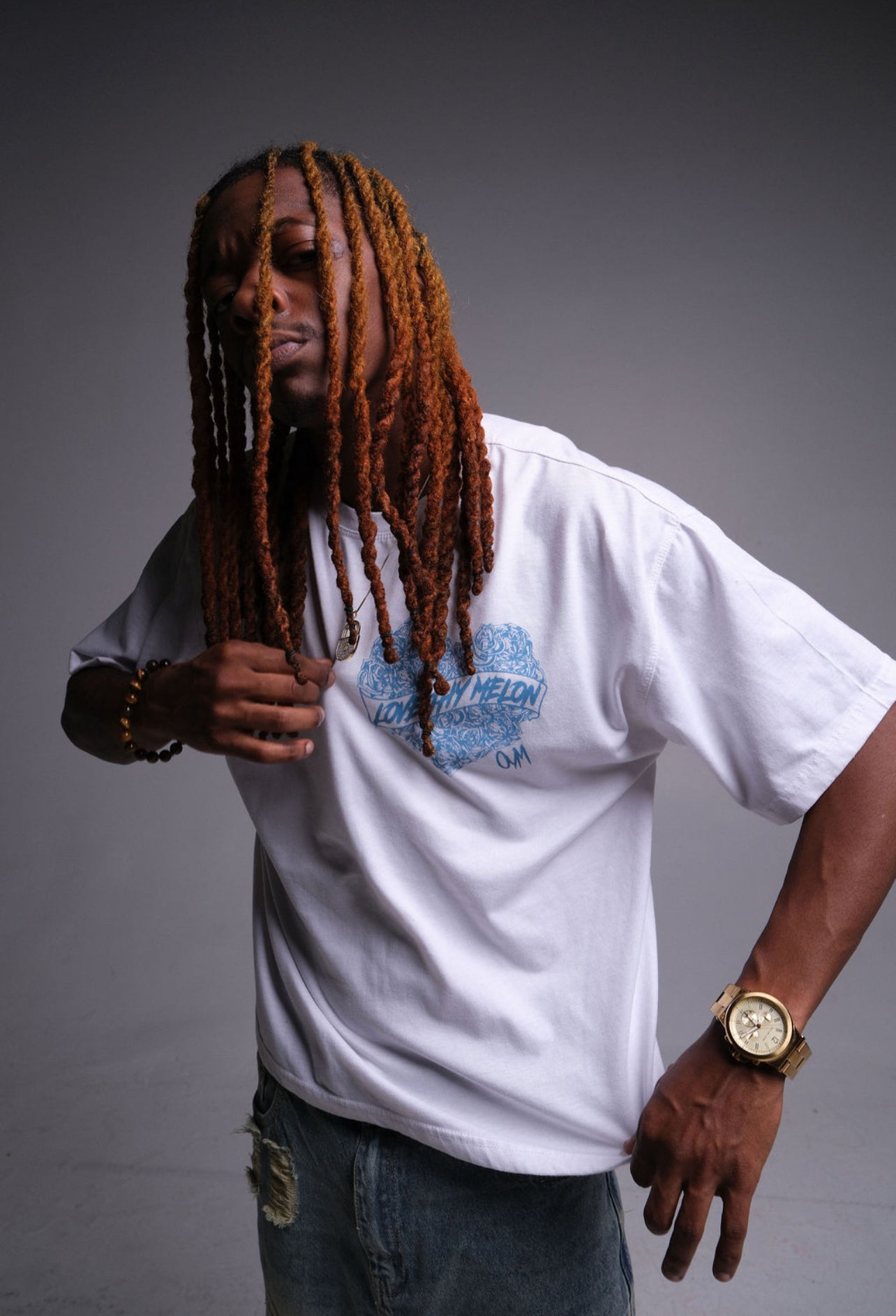 “LoveThyMelon” OYM Boxy Tee (Sky Blue)