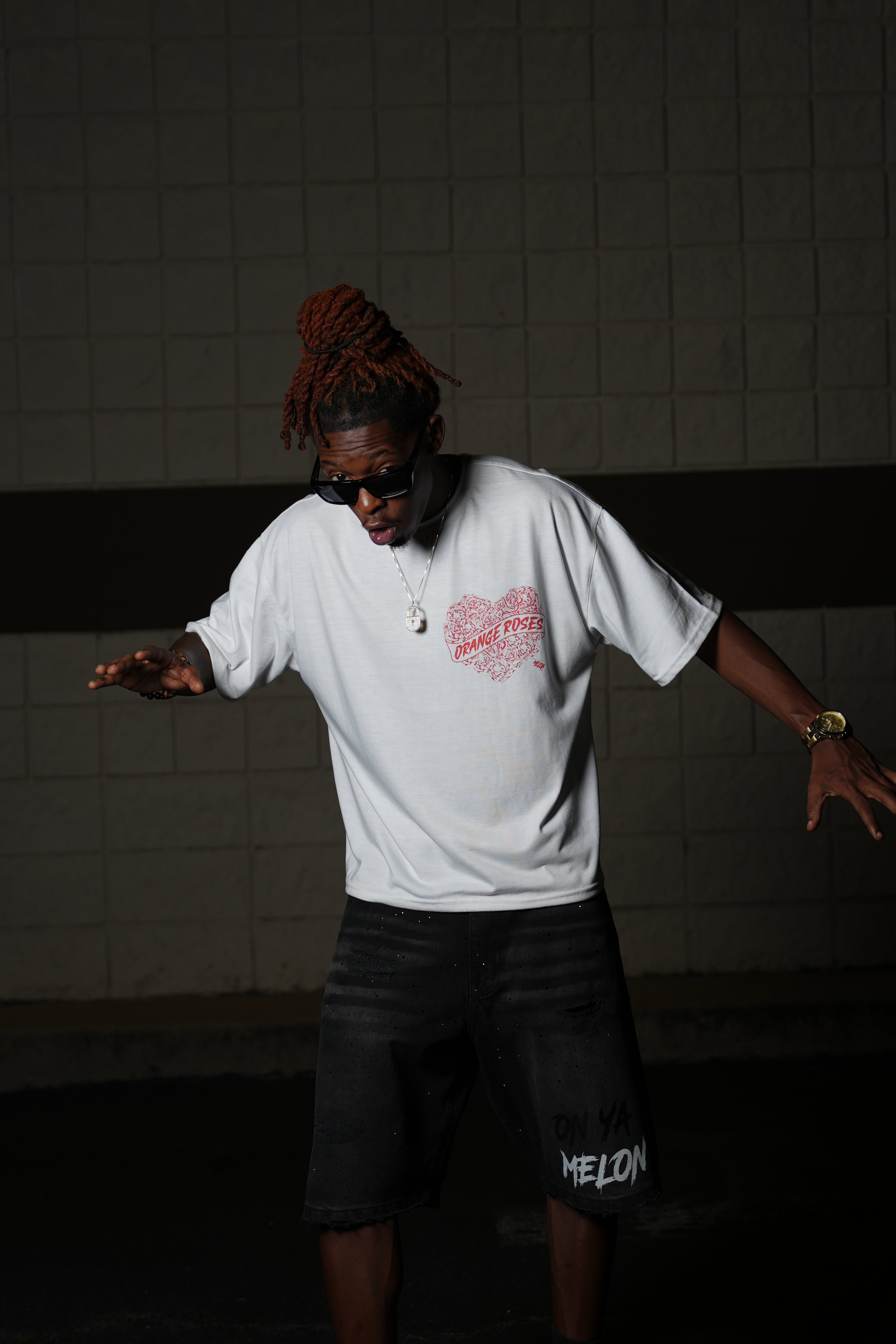 LoveThyMelon X Orange Roses Boxy Tee Collab (Orange)