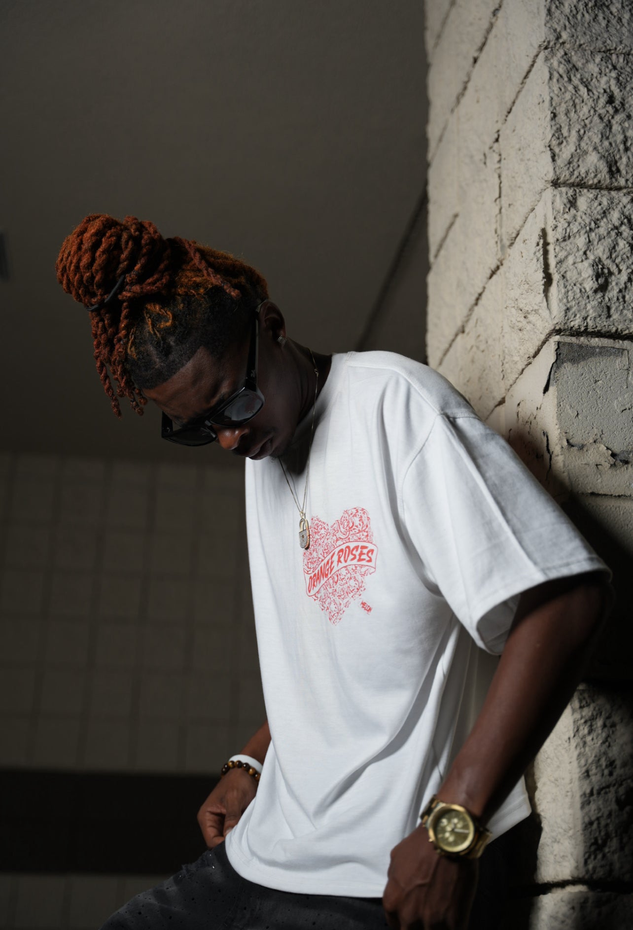 LoveThyMelon X Orange Roses Boxy Tee Collab (Orange)